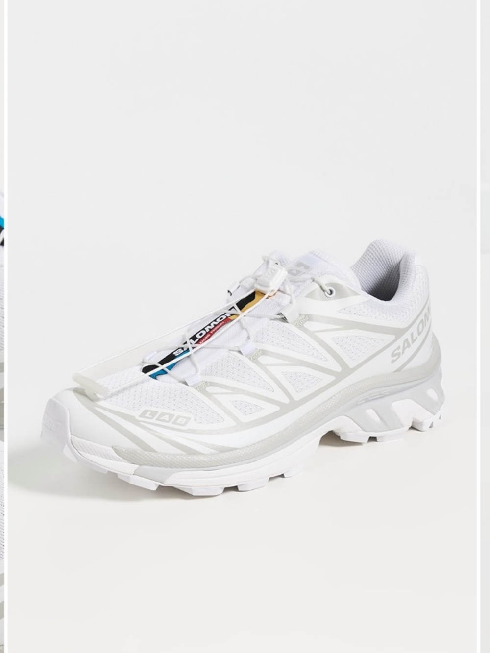 Salomon XT-6 white white lunar rock M 5 W 6 GUC